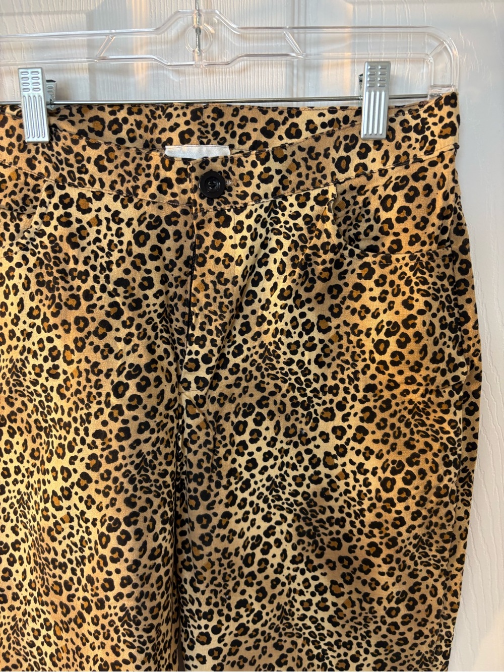Leopard Print Skinny Jeans in Tan/Black - Picture 4 of 5